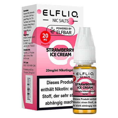 Elfliq - Nikotinsalz Liquid 20mg/ml - Strawberry Ice Cream