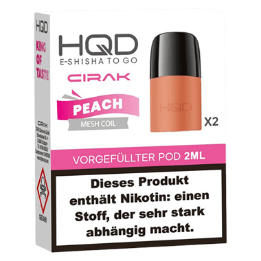 HQD Cirak Pod - Peach - 2 x 2ml
