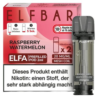 Elfbar ELFA Liquid Pod 2er Pack - Raspberry Watermelon