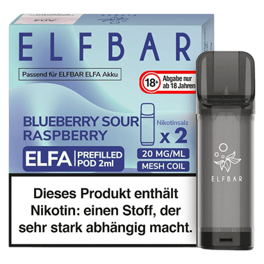 Elfbar ELFA Liquid Pod 2er Pack - Blueberry Sour Raspberry